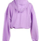 Chic Purple Hooded Sweatshirt with Logo Print