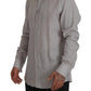 Elegant Grey Slim Fit Linen Shirt