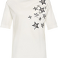 Elegant White Cotton Tee with Rhinestone Accents