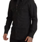 Elegant Slim Fit Dark Green Cotton Shirt