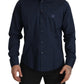 Navy Elegance Cotton Dress Shirt