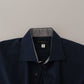 Navy Elegance Cotton Dress Shirt