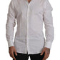 Elegant White Cotton Dress Shirt