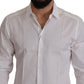 Elegant White Cotton Dress Shirt