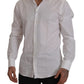 Elegant White Cotton Dress Shirt