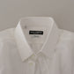 Elegant White Cotton Dress Shirt