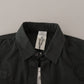 Sleek Dark Gray Cotton Casual Shirt