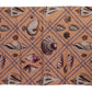Blue Linen Seashell Pattern Mens Wrap Shawl Scarf