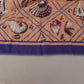 Blue Linen Seashell Pattern Mens Wrap Shawl Scarf