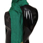 Green Crown Embroidered Shawl Fringe Blend Silk