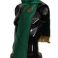 Green Crown Embroidered Shawl Fringe Blend Silk