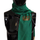 Green Crown Embroidered Shawl Fringe Blend Silk