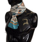 Multicolor Seashells DG Print Silk Shawl Fringe Scarf
