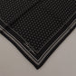 Elegant Black Silk Polka Dot Men's Scarf