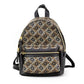 Signet Mini Black Logo Printed Leather Shoulder Backpack Bookbag