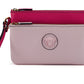 Elegant Pink Leather Pouch Clutch