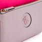 Elegant Pink Leather Pouch Clutch