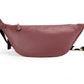 Warren Wine Chambray Signature Canvas Pebbled Leather Belt Bag