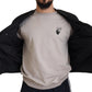 Black Nylon Logo Bomber Zipper Jacket
