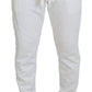 Elegant White Cotton Sweatpants