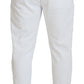 Elegant White Cotton Sweatpants