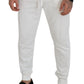 Elegant White Cotton Sweatpants