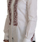 Elegant White Cotton Polo Top