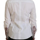 Elegant White Cotton Polo Top