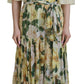 Floral Silk Pleated Maxi Dress