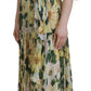 Floral Silk Pleated Maxi Dress