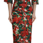 Enchanting Floral Print Sheath Dress