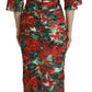 Enchanting Floral Print Sheath Dress