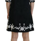 Elegant Black A-Line Mini Dress with Lace Trim