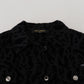 Chic Leopard Pattern Denim Jacket