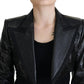 Elegant Cropped Black Designer Jacket