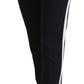 Elegant Black Wool-Silk Pants