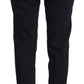 Elegant Black Wool-Silk Pants