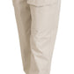 Chic Beige Cotton Trousers for Elegant Comfort