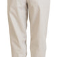 Chic Beige Cotton Trousers for Elegant Comfort