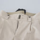 Chic Beige Cotton Trousers for Elegant Comfort