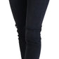 Sleek Black Denim Pants - Italian Couture