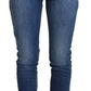 Elegant Blue Denim Pants - Tailored Fit