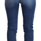 Elegant Blue Denim Pants - Tailored Fit