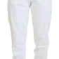 Elegant White Cotton Trousers