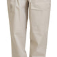 Elegant Beige Cotton Trousers