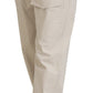 Elegant Beige Cotton Trousers