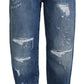 Elegant Tattered Denim Jeans