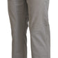 Elegant Gray Cotton Blend Pants