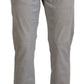 Elegant Gray Cotton Blend Pants