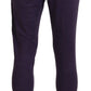 Elegant Purple Cotton Trousers